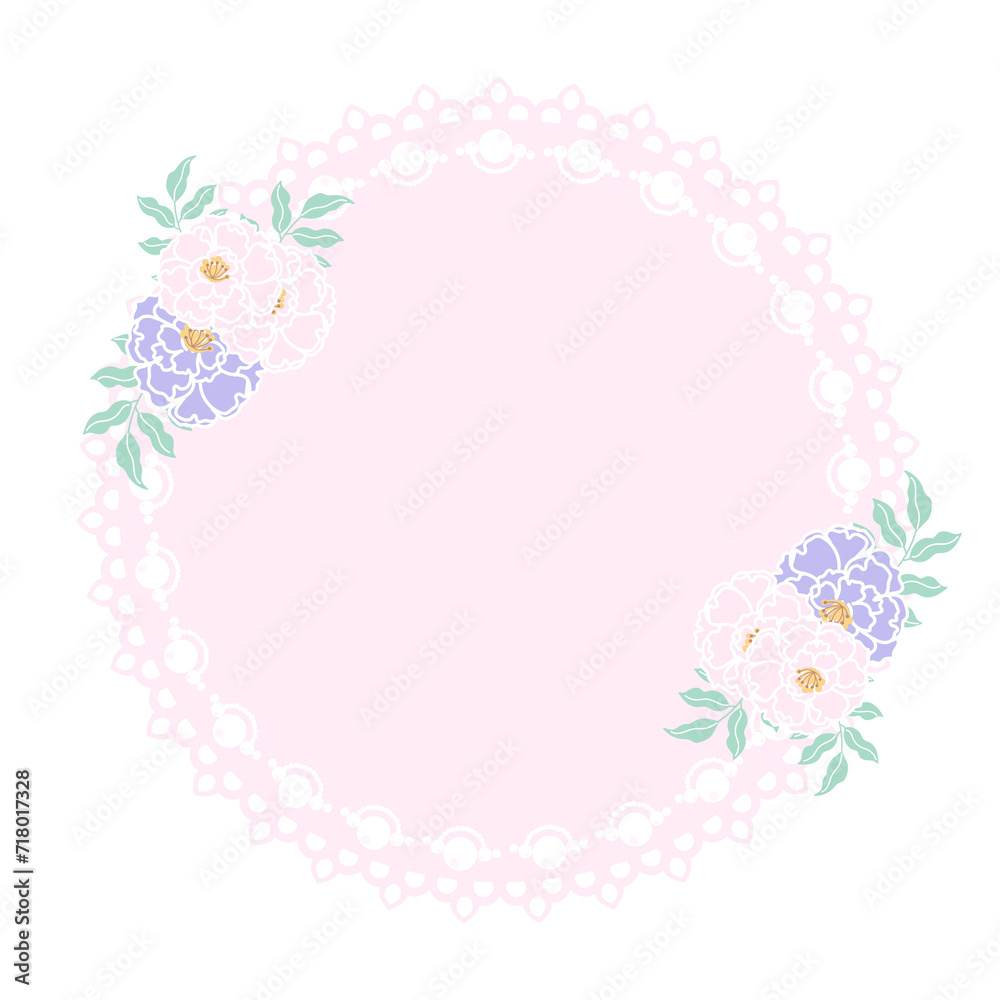 flower paper border background