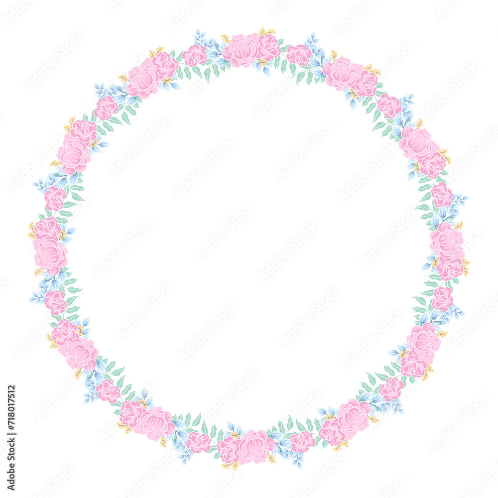 Elegant Pink Flower Frame