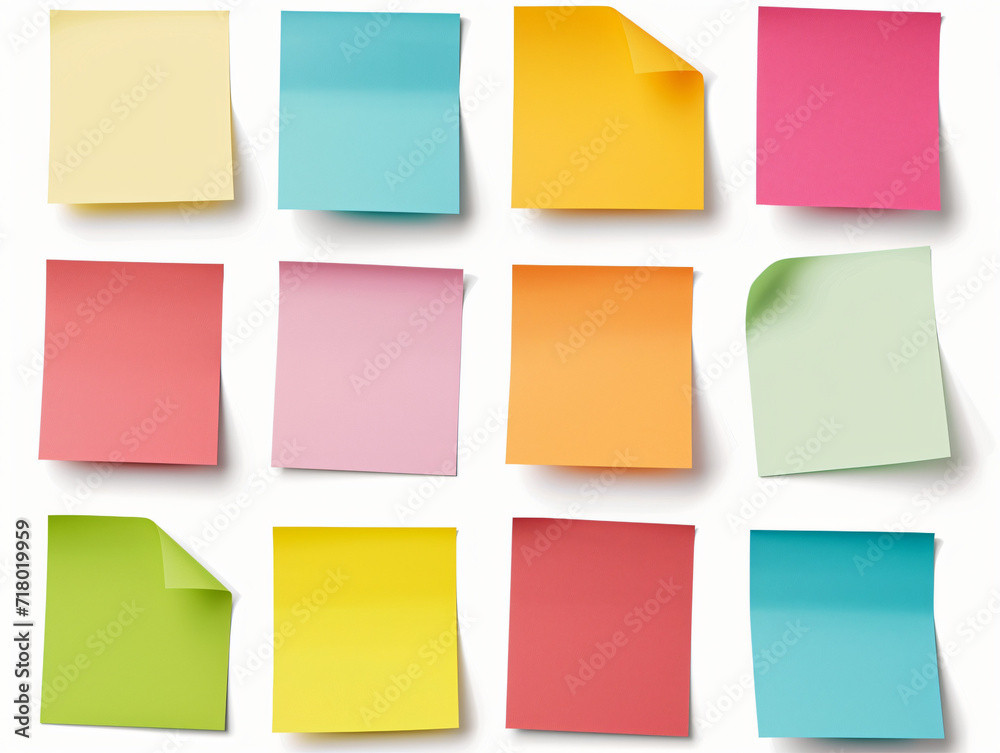 set of colorful notes set of colorful notes