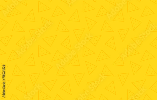 Nachos pattern background. Mexican food nachos pattern. Nice spanish fastfood texture for textile, wallpaper, background, cover, banner, bar and cafe menu design