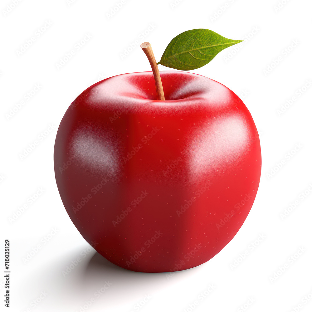 Isolated red apple on a white background, showcasing its freshness, ripeness, and vibrant red color, making it a delicious and healthy snack option in nature, on white background, Isolated red apple on a white background, showcasing its freshness, ripeness, and vibrant red color, making it a delicious and healthy snack option in nature, on white background,