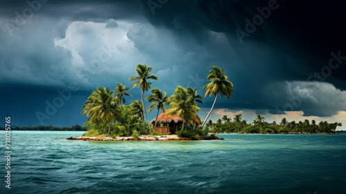 Storm on tropical island, monsoon season © Kondor83