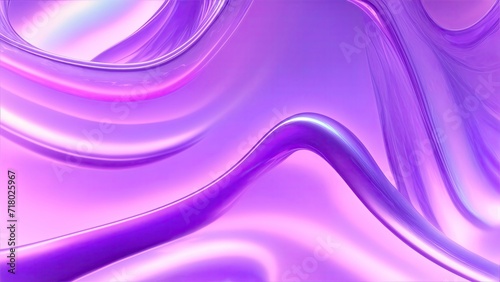 Abstract fluid iridescent holographic neon curved wave background