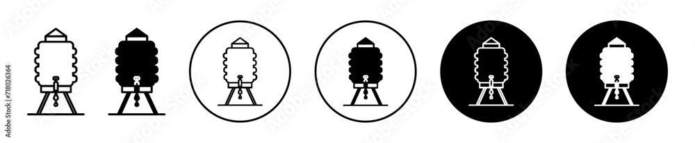 water tank symbol icon sign collection in white and black water tank symbol icon sign collection in white and black