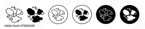 foam symbol icon sign collection in white and black