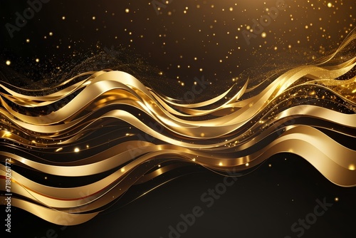 particle luxury gold abstract background , created by ai generated