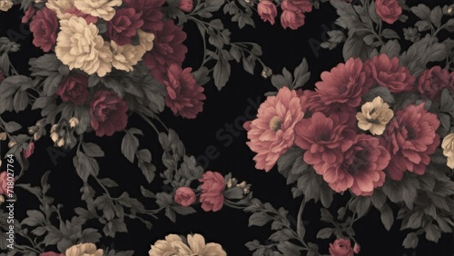 Wallpaper Mural Vintage bouquet of beautiful flowers. Floral background Torontodigital.ca