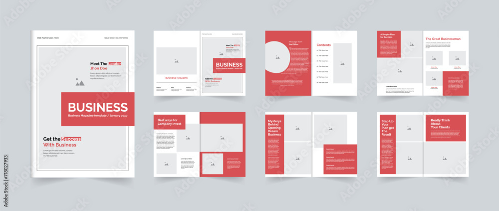 Modern A4 Business Magazine template use for corporate business or any others purpose Modern A4 Business Magazine template use for corporate business or any others purpose