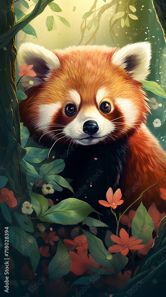 Red panda illustration Red panda illustration