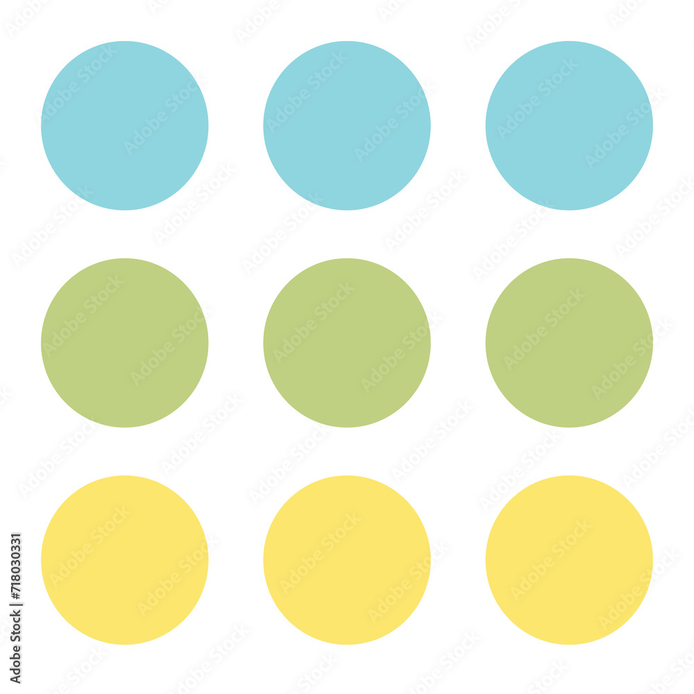 Group of colorful dots with transparent background. Muted colors. Retro vibe. Vintage pattern with circles. Group of colorful dots with transparent background. Muted colors. Retro vibe. Vintage pattern with circles.