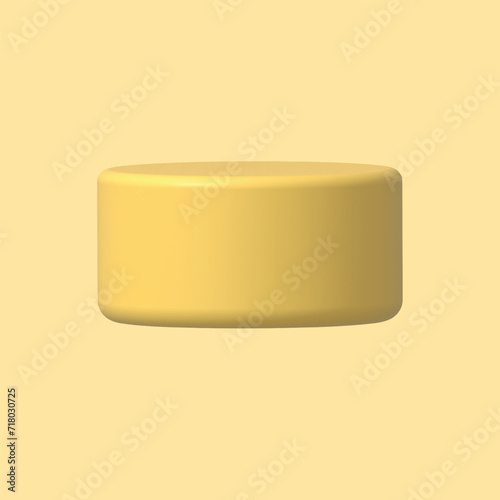 3D Vector Whole Cheese Wheel