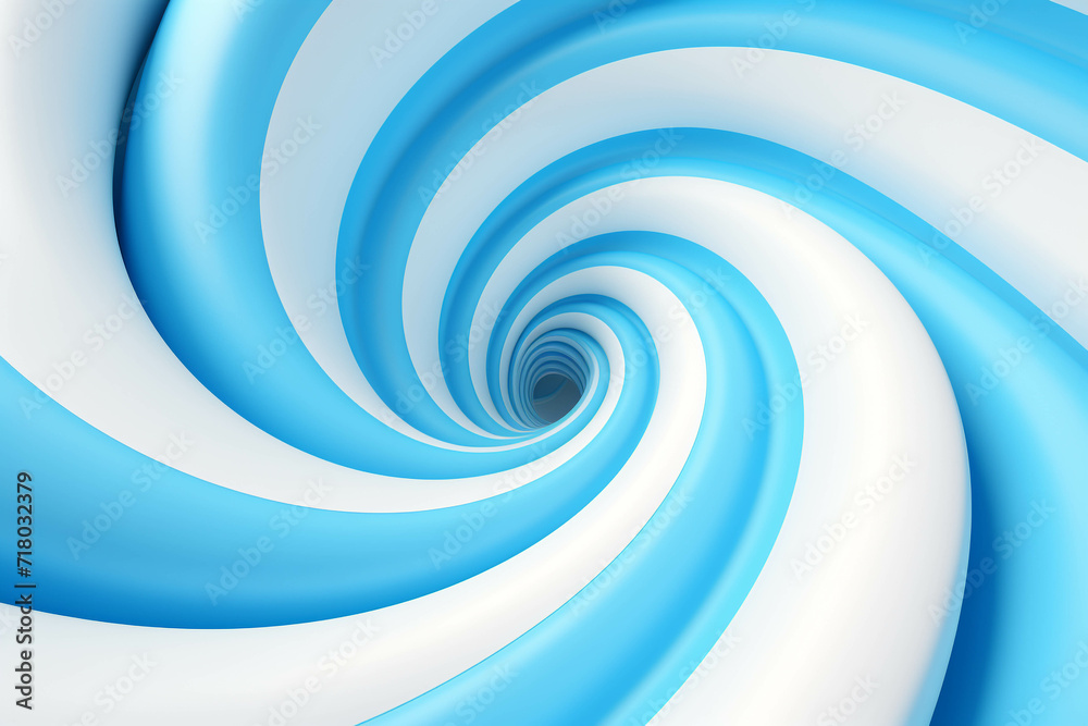 Illustration of a blue and white spiral swirl with abstract rings and light effects on a blue-white background. Illustration of a blue and white spiral swirl with abstract rings and light effects on a blue-white background.