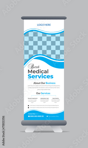 corporate medical roll up banner design .