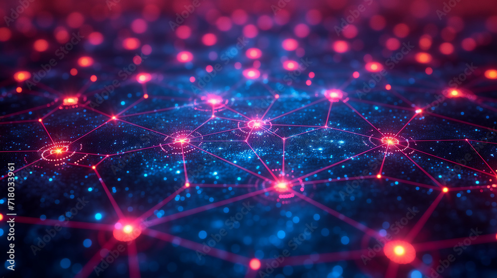 Obraz premium WiFi connection lights network background.