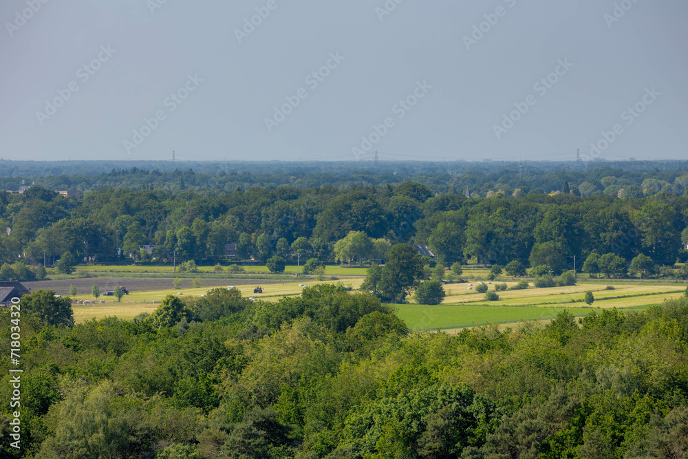 Overview of Overijssel landscape between Ommen and Hellendoorn at Lemelerberg (monument) The Pieterpad is a long distance walking route in the Netherlands, The trail runs from Groningen to Maastricht.