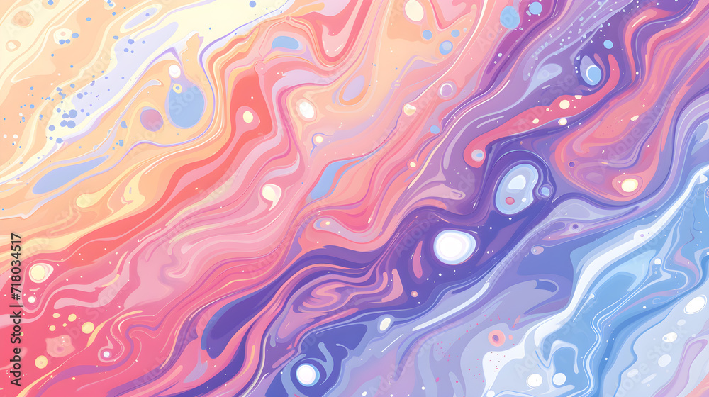 Abstract background in bright, beautiful pastel colors in a cute style.