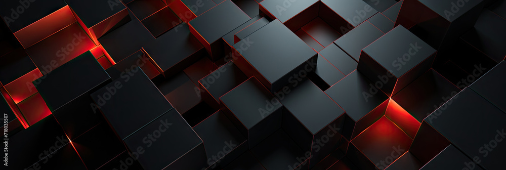 Abstract geometric design on red black wall suitable for backgrounds, posters, 3d mosaic graphics lowpoly .cubes, squares, and lines create a modern, eyecatching pattern for various creative purposes Abstract geometric design on red black wall suitable for backgrounds, posters, 3d mosaic graphics lowpoly .cubes, squares, and lines create a modern, eyecatching pattern for various creative purposes