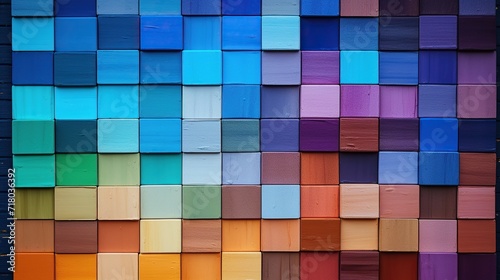 Color palette, swatches of different colors with brush and roller, paint sample catalog guide