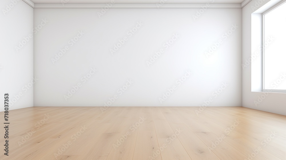 Rendering of a white wall view, illustration of an antique wooden floor interior, White empty room interior. The inside of the background. Nordic house interior.empty wall for writing Rendering of a white wall view, illustration of an antique wooden floor interior, White empty room interior. The inside of the background. Nordic house interior.empty wall for writing