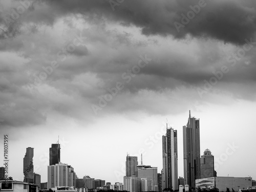 clouds over city