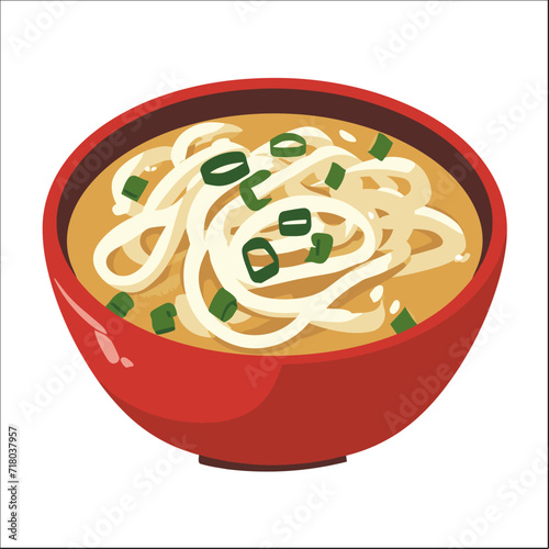 udon noodles clipart isolate