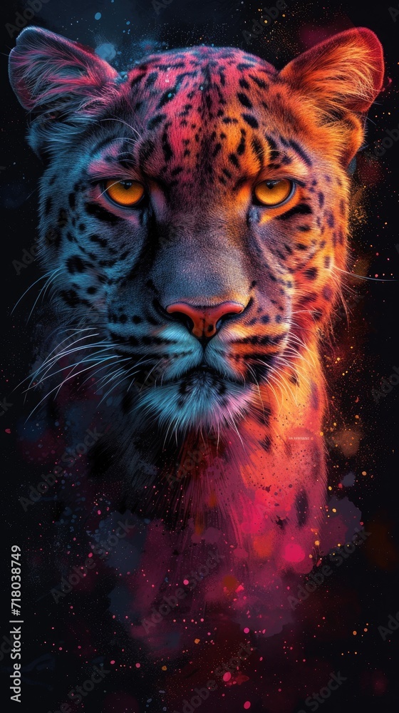 art portrait of a tiger
