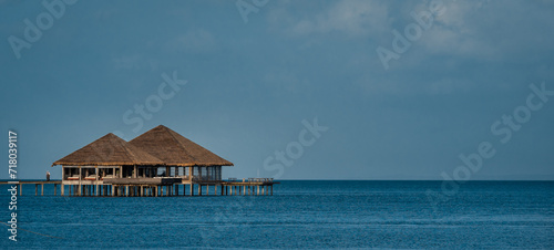 beach with a hut