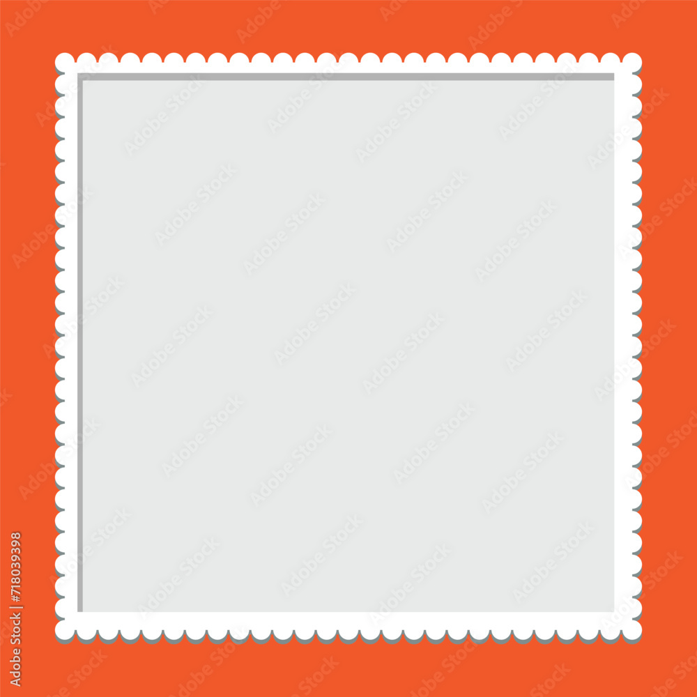Postal stamps template vector set. Post office stamp. Airpost stamp.