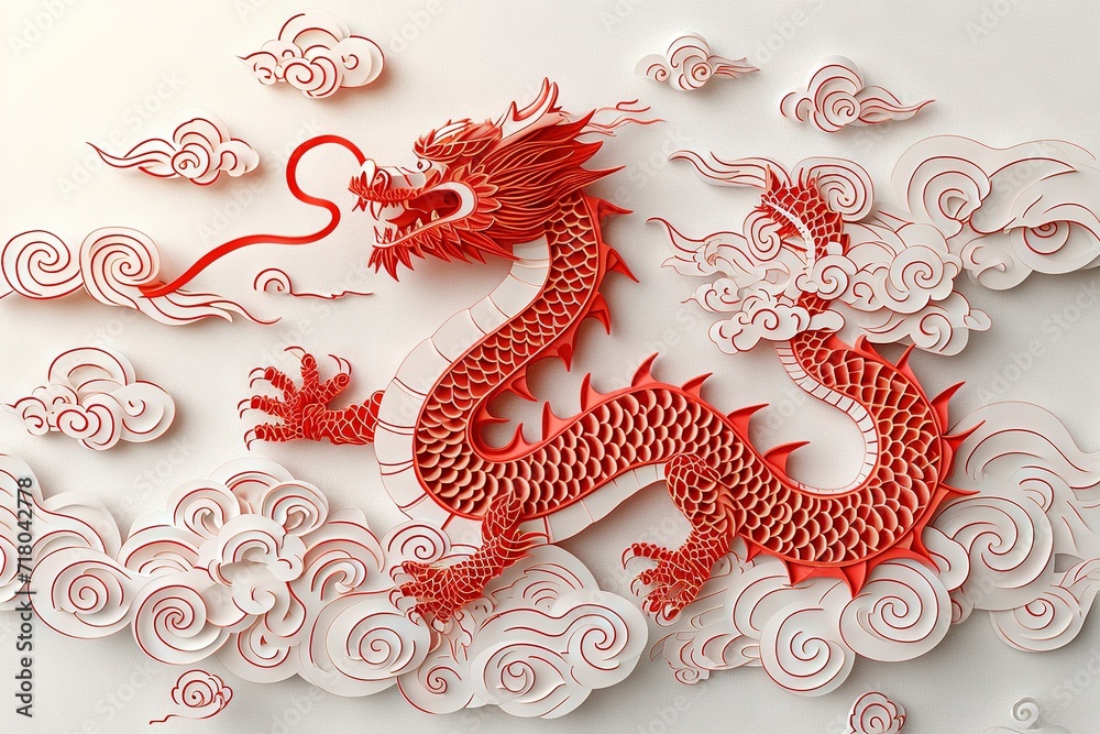Obraz premium dragon on the chinese new year