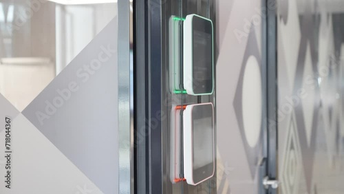 Modern Access Control on Corporate Glass Door photo