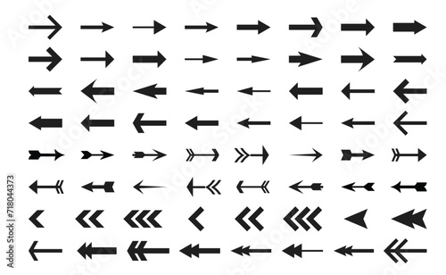 Arrow set  arrow big black icon set. Arrow vector collection. Modern simple arrows for web design. Vector illustration