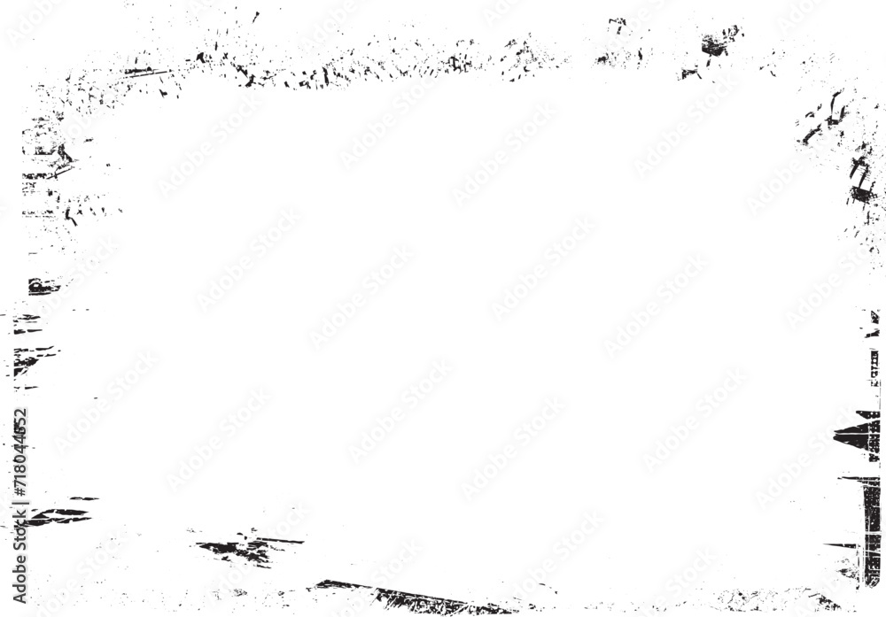 Obraz premium Glitch distorted grange shape . Noise grungy border frame . Trendy defect error shapes . Glitched frame .Grunge textured . Distressed effect .Vector shapes
