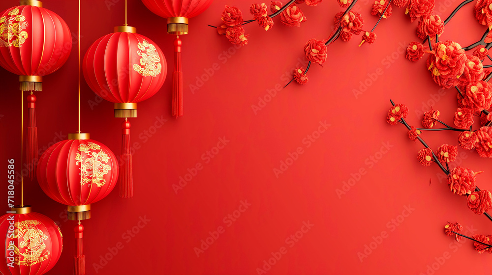 Happy chinese new year background. Year of the dragon. Lunar New Year 2024 Celebration Happy chinese new year background. Year of the dragon. Lunar New Year 2024 Celebration