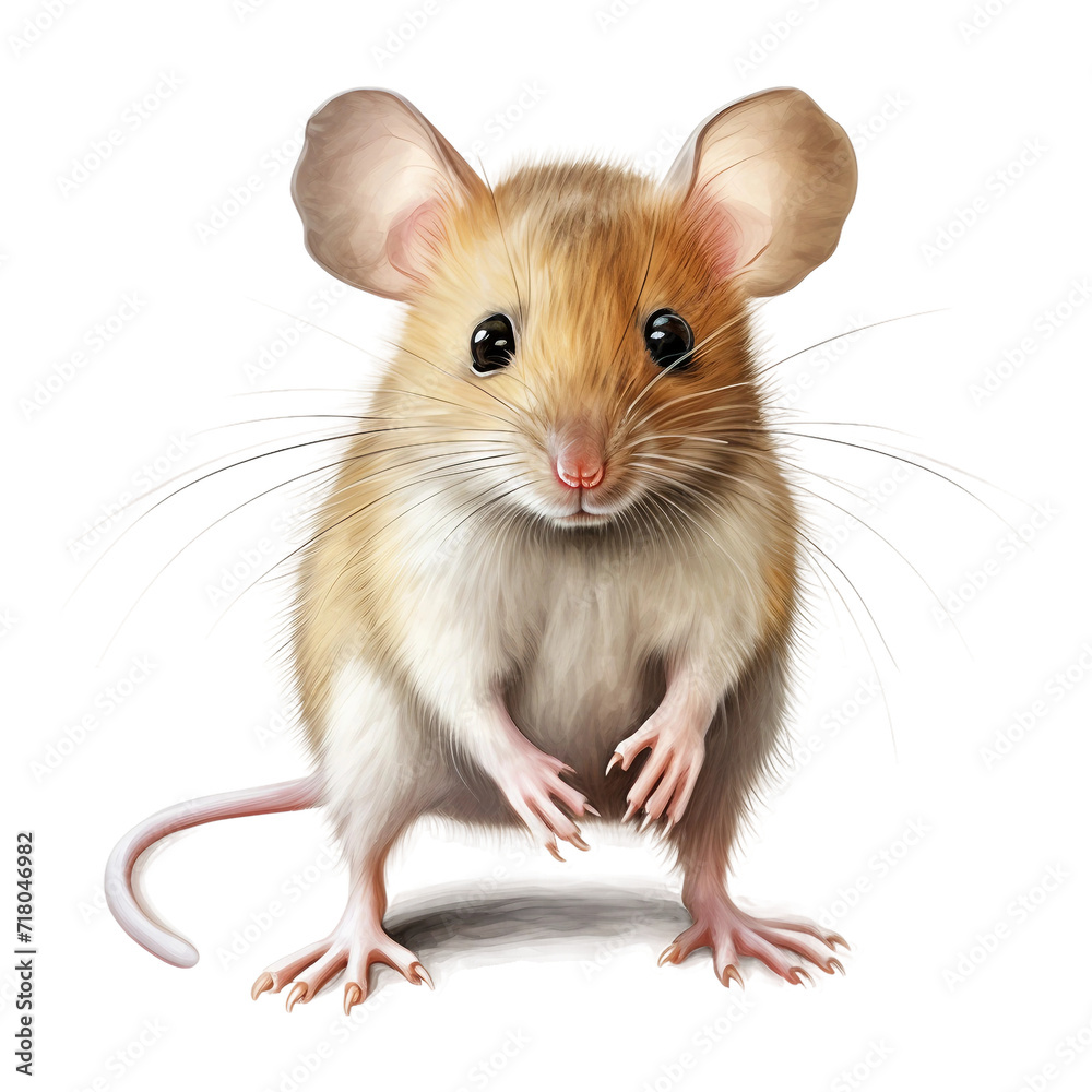 rat on white background