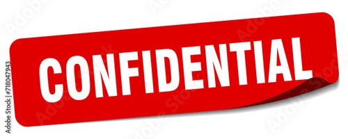 confidential sticker. confidential label