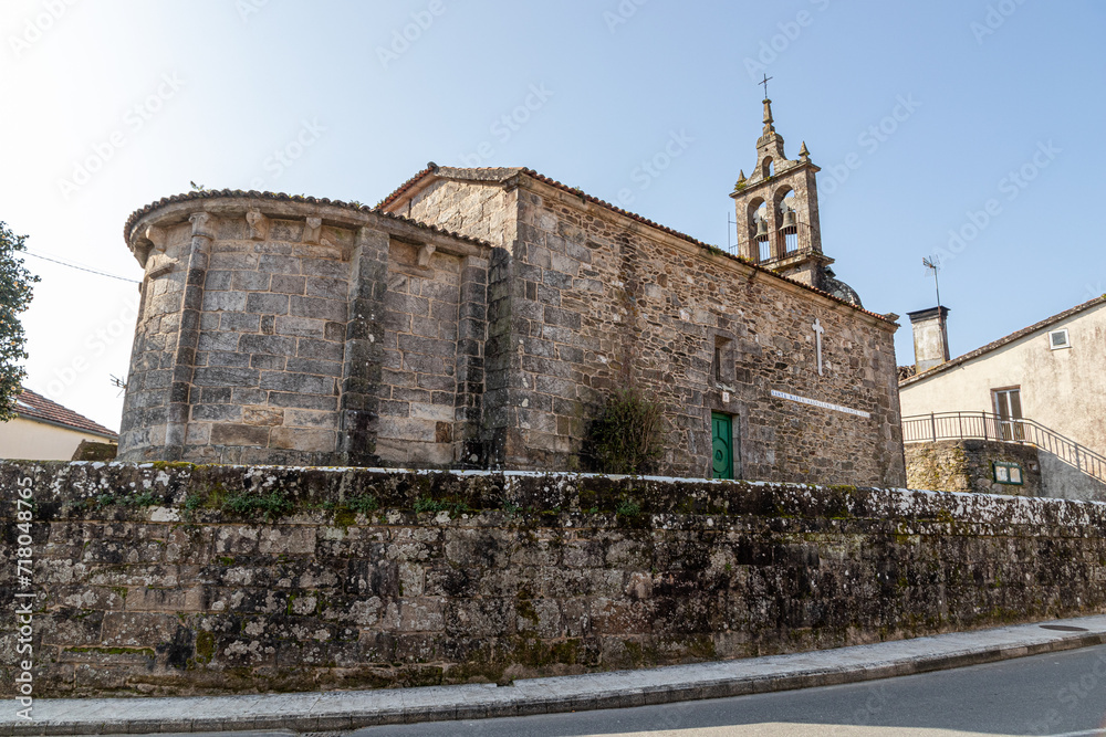 A Ponte Ulla, Spain. The Parish Church of Santa Maria Magdalena, a Galician Baroque Catholic temple