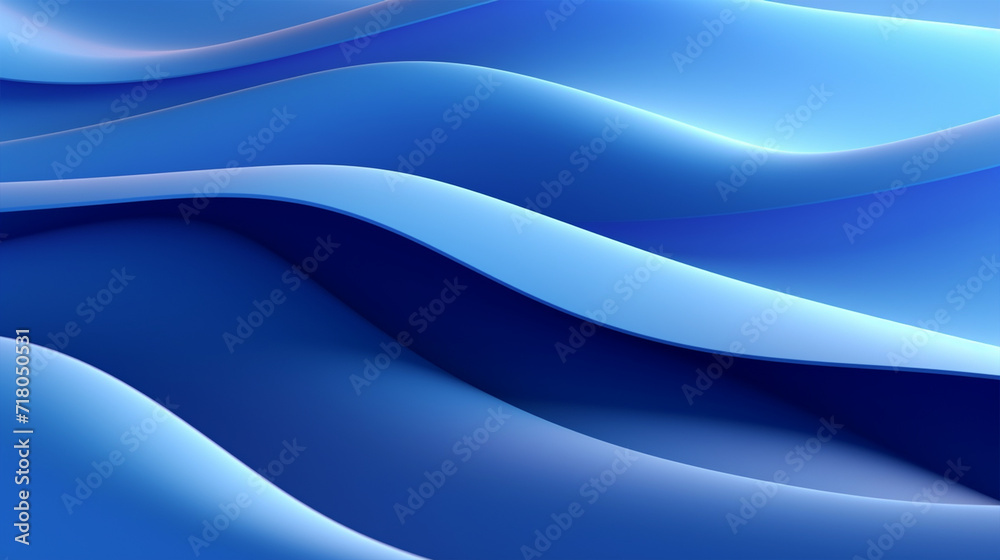 Blue waves pattern abstract background - ai generative