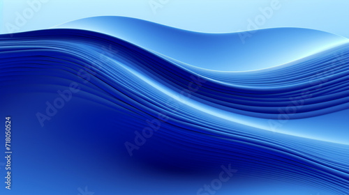 Blue waves pattern abstract background - ai generative