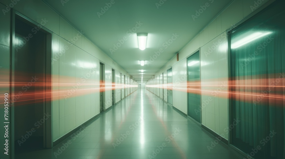Blur image background of corridor in hospital or clinic Blur image background of corridor in hospital or clinic