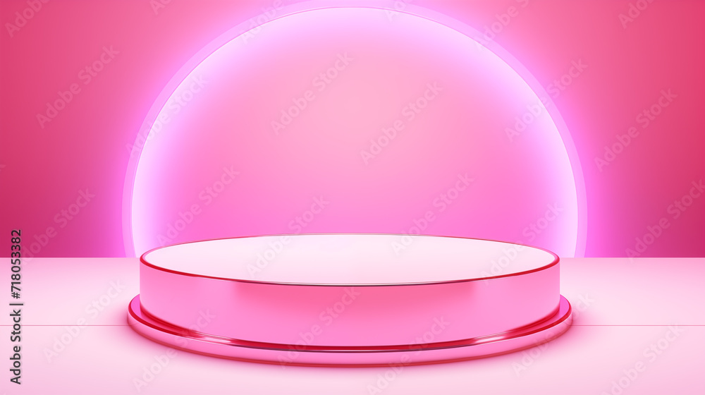 Pink podiums 3d background with podium. Podium scene. Abstract minimal scene Pink podiums 3d background with podium. Podium scene. Abstract minimal scene
