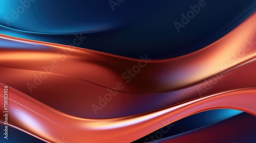 Metallic abstract wavy liquid background  layout design tech innovation