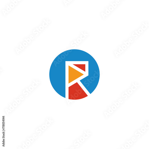 R letter and play button company logo design. Free Download R letter and play button company logo design. - GFXLoad