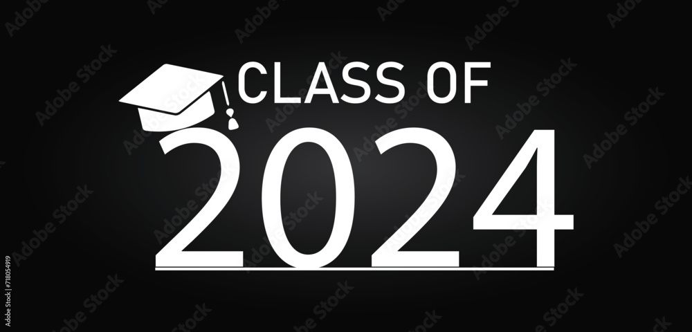 Class Of 2024 Congratulations Text Illustration Design Class Of 2024 Congratulations Text Illustration Design