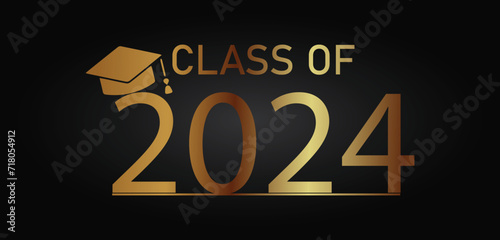 Class Of 2024 Congratulations Text Illustration Design