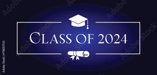 Class Of 2024 Congratulations Text Illustration Design