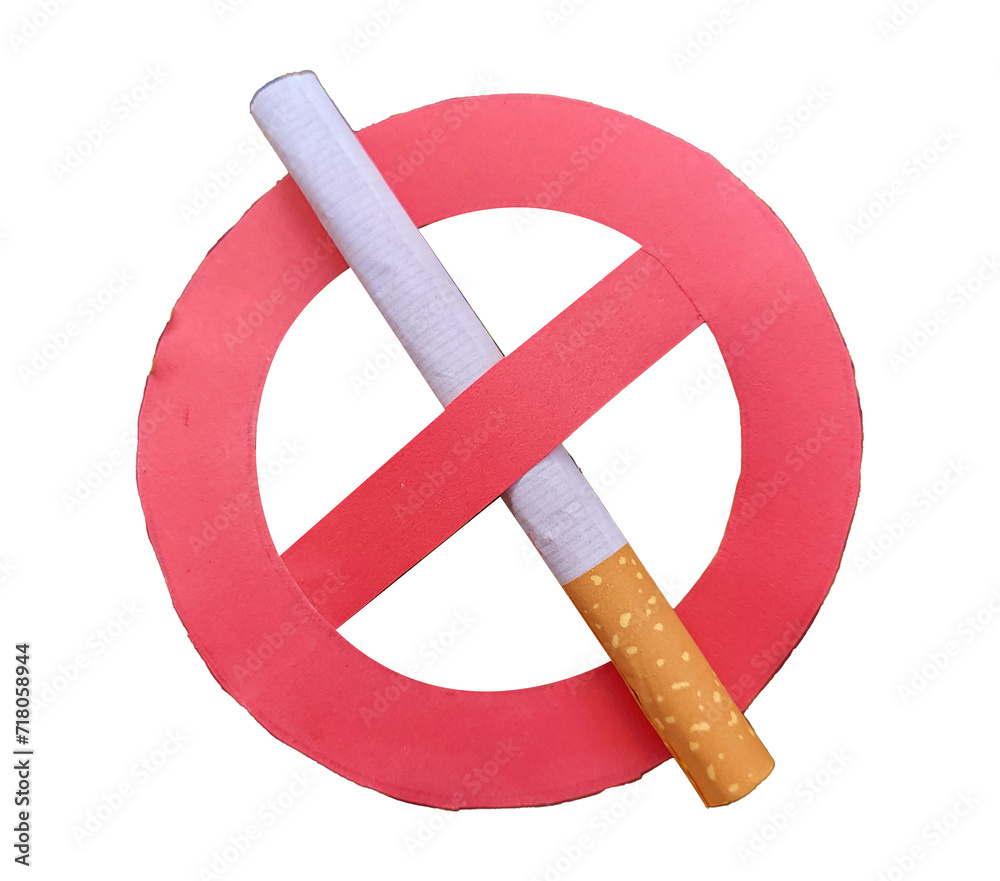 Realistic no smoking sign with Cigarette Realistic no smoking sign with Cigarette