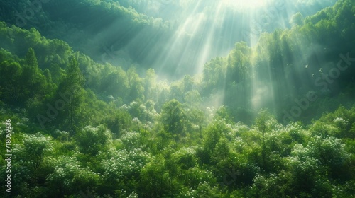 dark green, landscape, sunlight  © Dushan