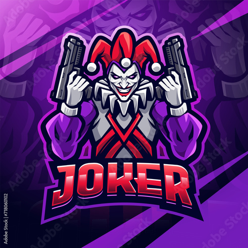 Joker esport mascot logo design