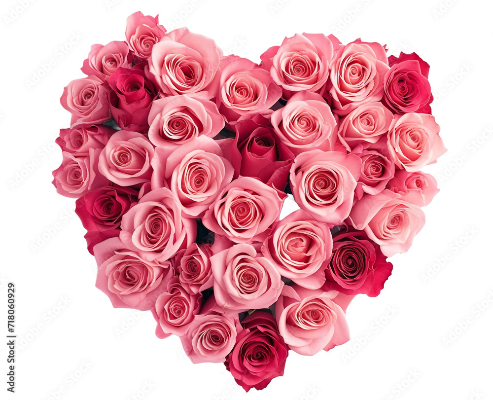 Lot of pink roses in the shape of heart isolated on transparent background,beautiful floral arrangement for love, romance, and celebration. Lot of pink roses in the shape of heart isolated on transparent background,beautiful floral arrangement for love, romance, and celebration.
