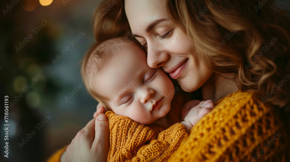 Woman Holding Baby in Arms, A Heartwarming Moment of Connection and Love Woman Holding Baby in Arms, A Heartwarming Moment of Connection and Love